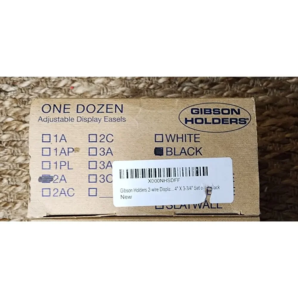 NEW! BOX of 12, Gibson Holders 2A Adjustable Black Wire Easel, 4
